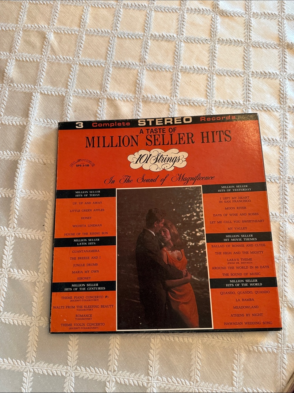 A Taste of Million Seller Hits 101 Strings Orange Vintage LP Pristine 3 Vinyl Al
